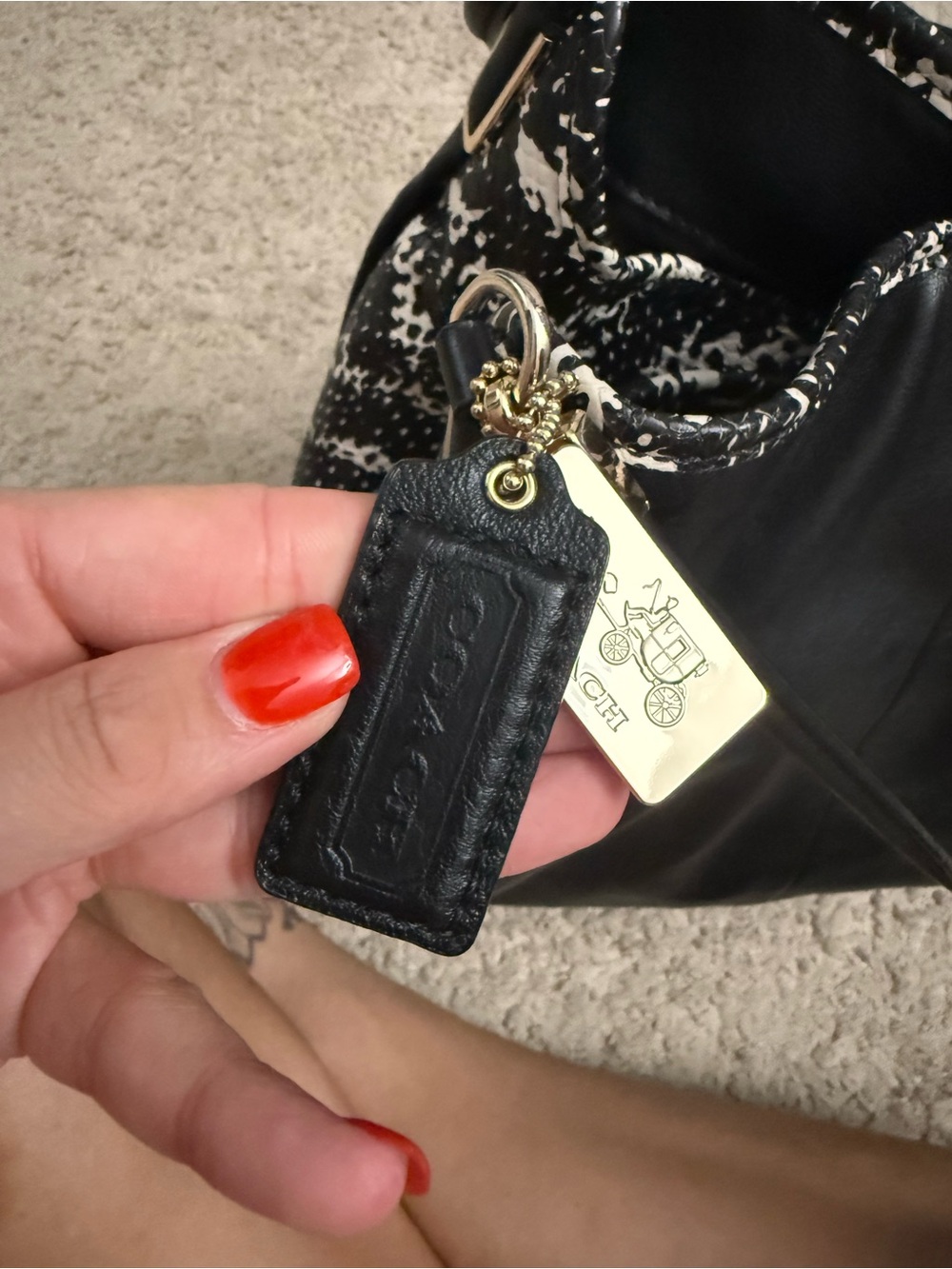 Coach Madison Python Embossed Shoulder Bag - Picture 8 of 8